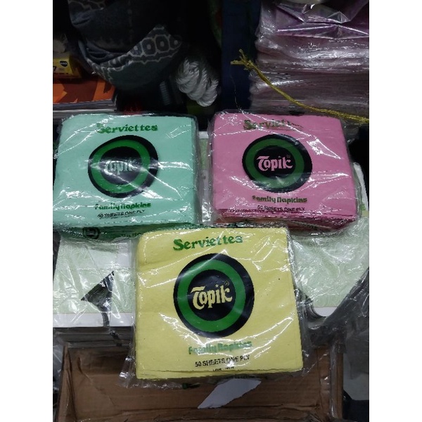 Tisu Makan Warna / Tisu Green / Tisu Topik Warna isi 50 sheet
