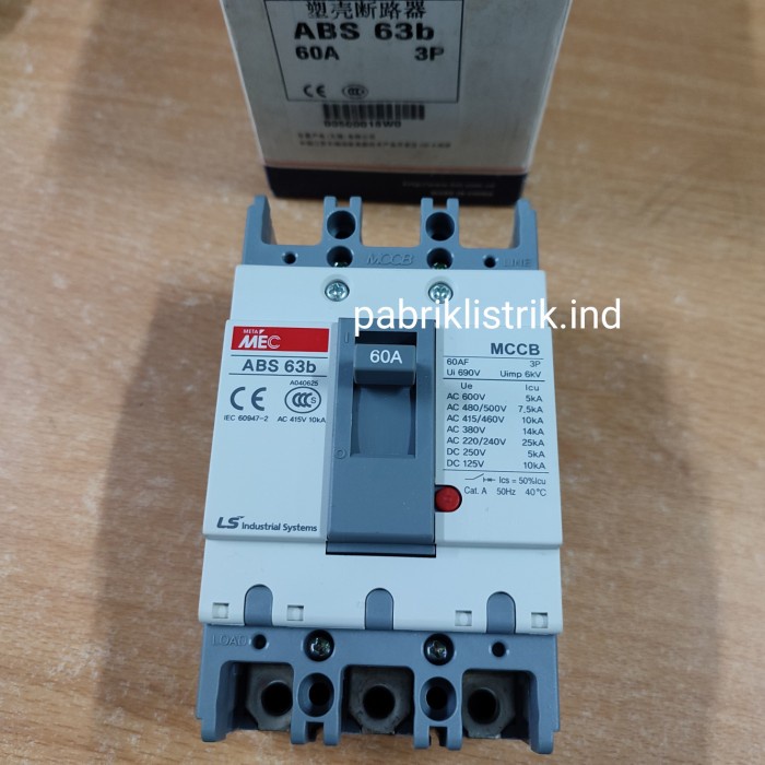 MCCB NFB 3P 60A ABS 63b 10kA LS Original