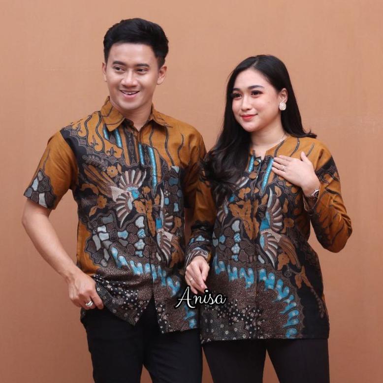 Special - Baju Batik Couple Blouse Batik Couple Kemeja Lengan Pendek Pria Blouse Batik Atasan Batik 