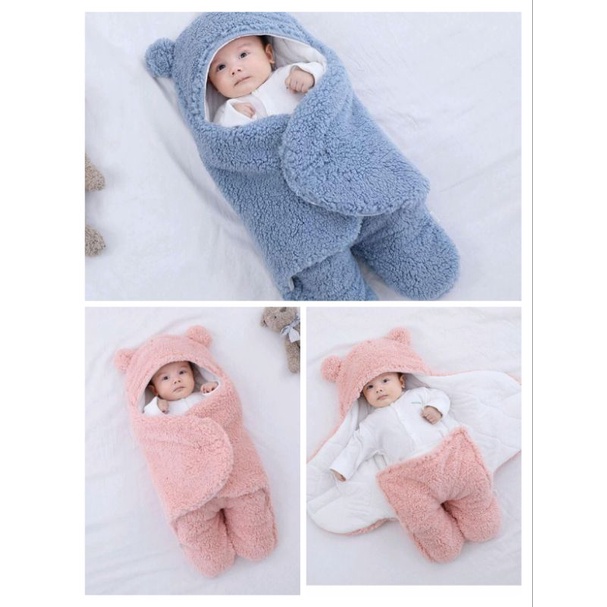 [rumahbayipdg] Selimut bedong bayi bulu halus || soft baby blanket 0-12 month