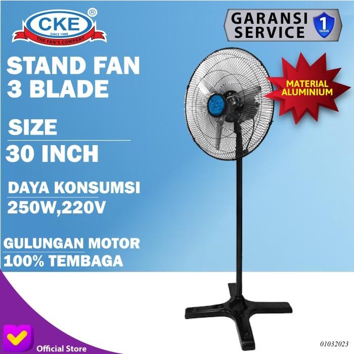 Terlaris Cke Stand Fan Sf-Eco-75A-Th 30 Inch Kipas Angin Berdiri Kipas Industri