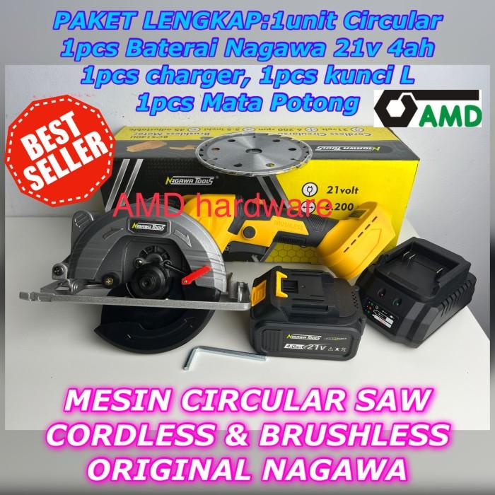 Terlaris Nagawa Bcs140U Circullar Saw Cordless 5,5" Brushless Circle Hanya Unit