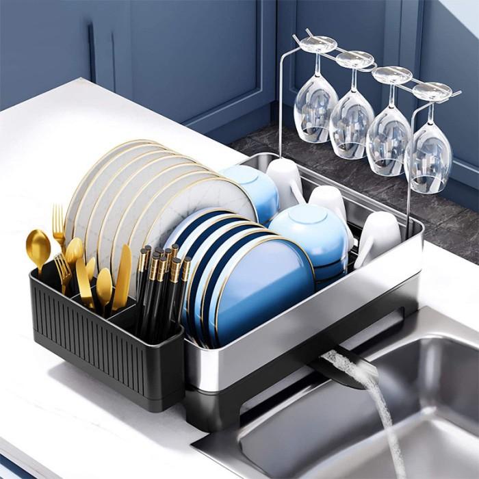 Dish Dryer ZenRak Dapur Stainless Drying Dish Rack Pengering Piring Dapur