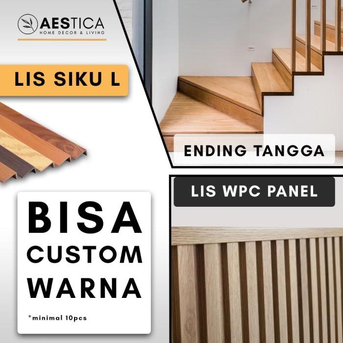 Terlaris Wpc Lis/Siku L Partisi Kayu Dinding/Lantai Pvc 120Cm & 240Cm Aestica