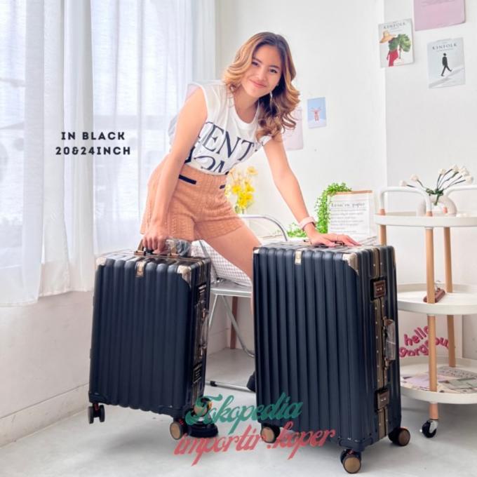 Koper 20inch cabin koper 24inch bagasi alumunium frame tsa lock