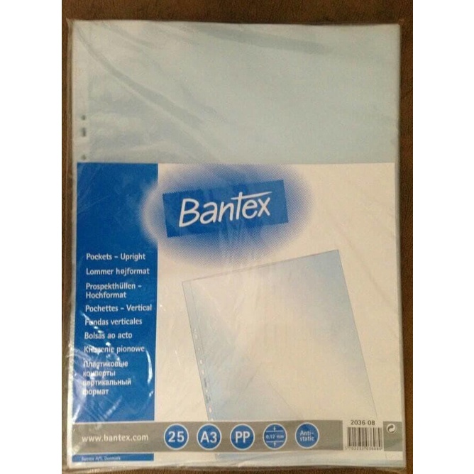 

Baru Pp Pocket A3 Bantex Potrait/Pack Isi 25 Pcs Original