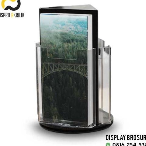 

Baru Tempat Brosur Putar / Tempat Brosur / Akrilik Display H1 1/3 A4 Original