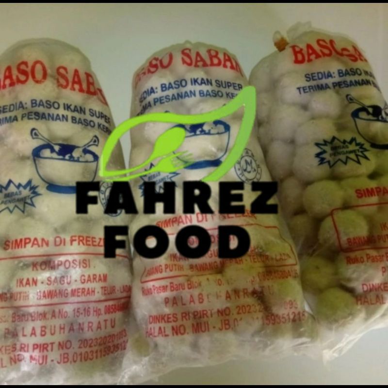 

Baso ikan pelabuhan ratu baso sabar, ukuran kecil super 100 pc