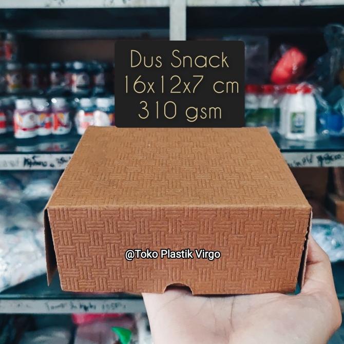 yang dicari] Box / Kardus / Dus Snack Kue Makanan Coklat - 16x12x7 cm - Aqua B