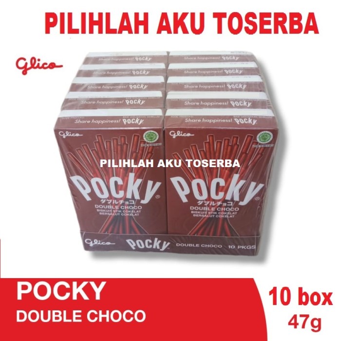 

Glico Pocky REGULAR PACK DOUBLE CHOCO - (HARGA PER 10 BOX)