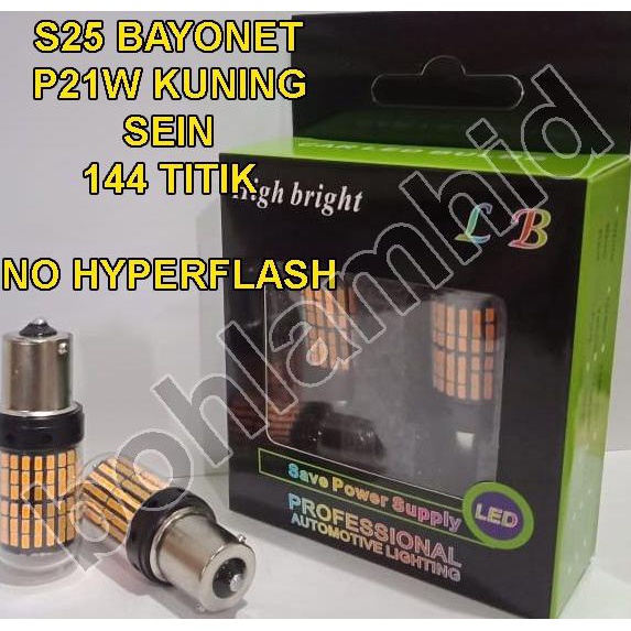 Lampu LED Sein Bayonet Mobil S25 144 Titik CANBUS Luminos Super Terang
