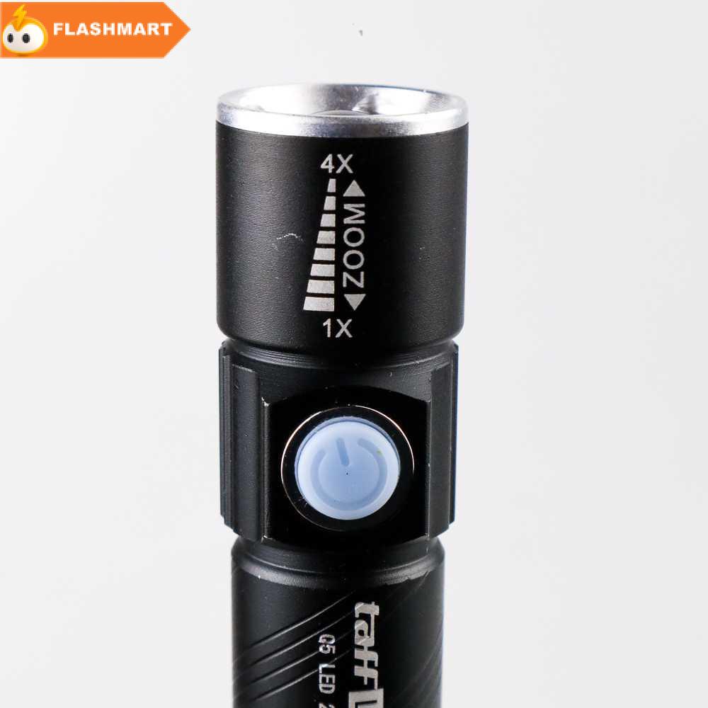 FLASHMART Senter LED Mini USB Rechargeable Q5 LED 2000 Lumens