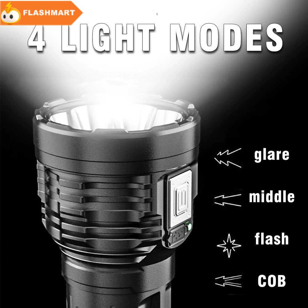 FLASHMART Senter LED Flashlight Waterproof USB Rechargeable XPE+COB - S11