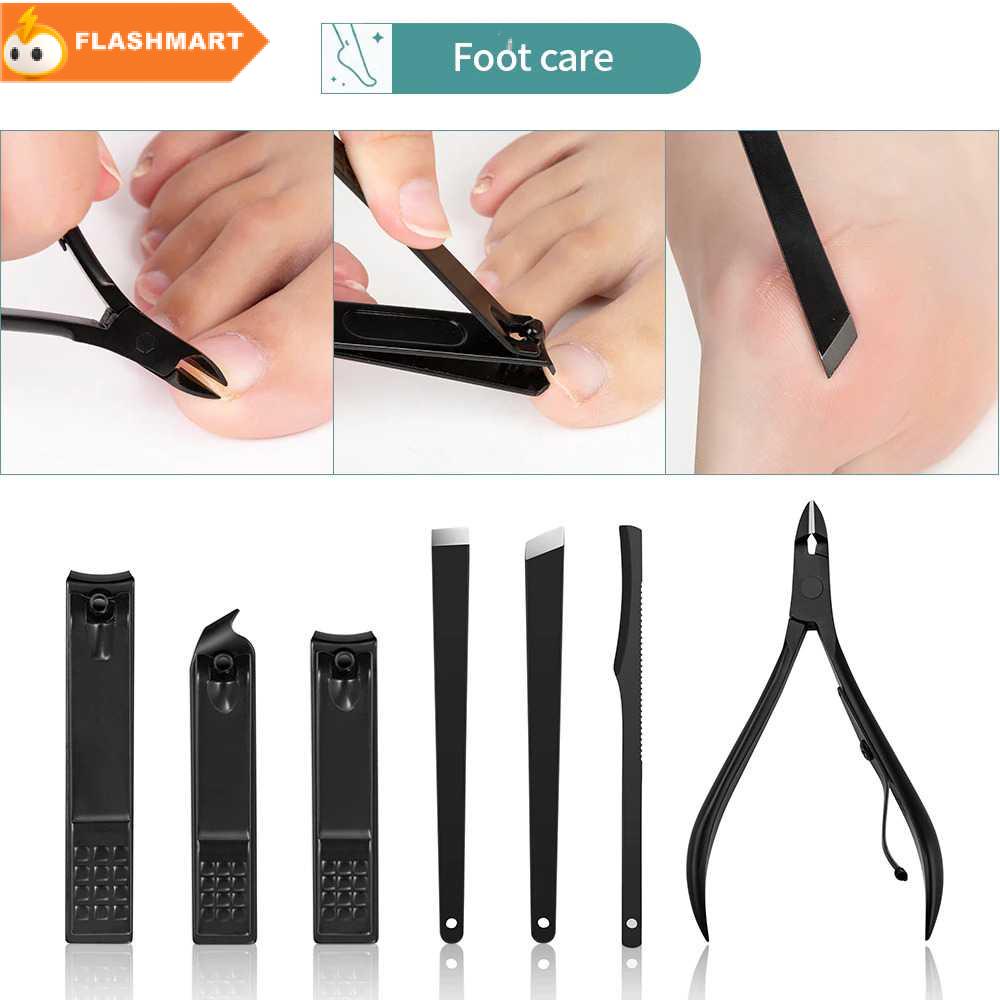 FLASHMART Gunting Kuku Nail Art Set Manicure Pedicure 18 PCS - LM302