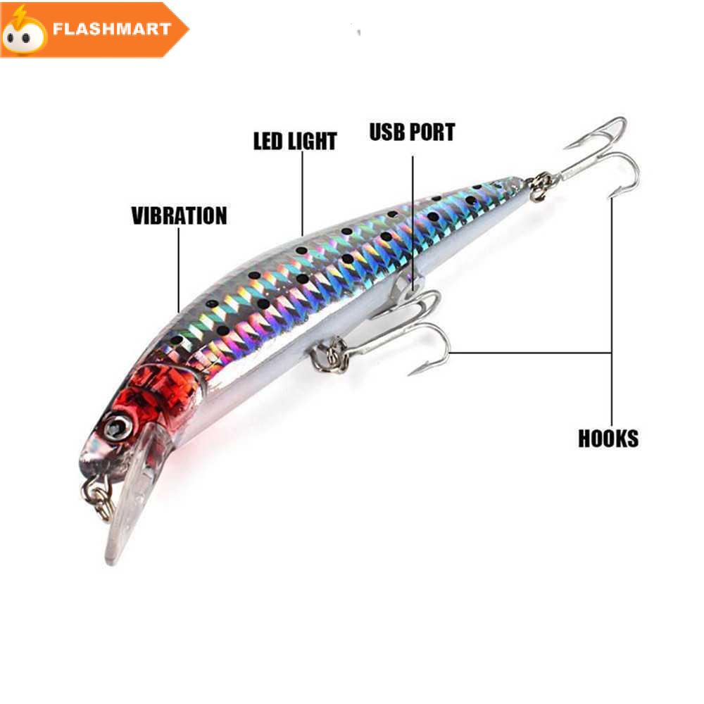 FLASHMART  Umpan Pancing Ikan Flashing LED Floating Lure Bait Recharge - M10