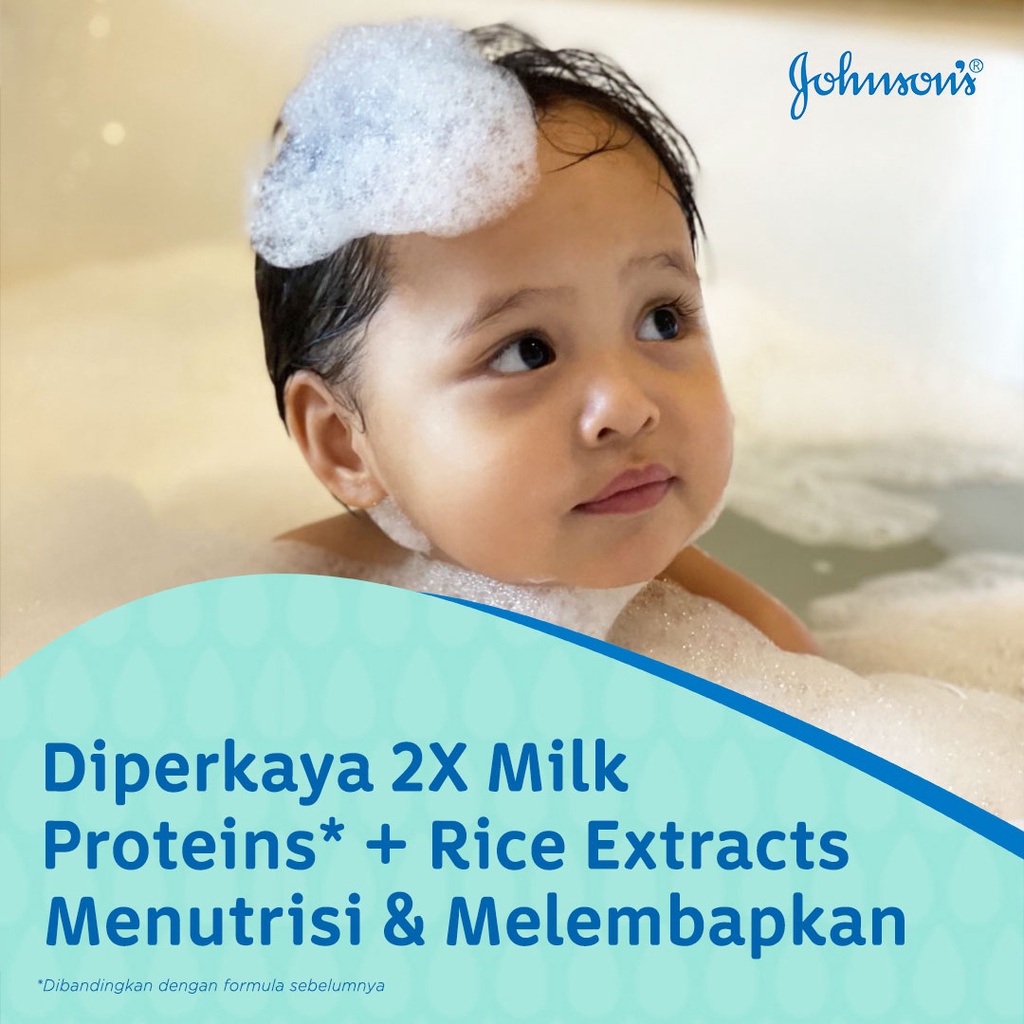 JOHNSON'S Milk + Rice Hair &amp; Body Baby Bath - Sabun Bayi 2in1 Refill 400ml