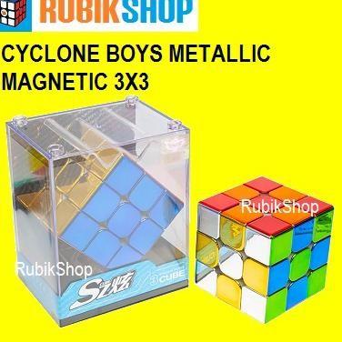 Rubiq Rubik 3X3 : Cyclone Boys Metallic Chrome Magnetic 3X3X3