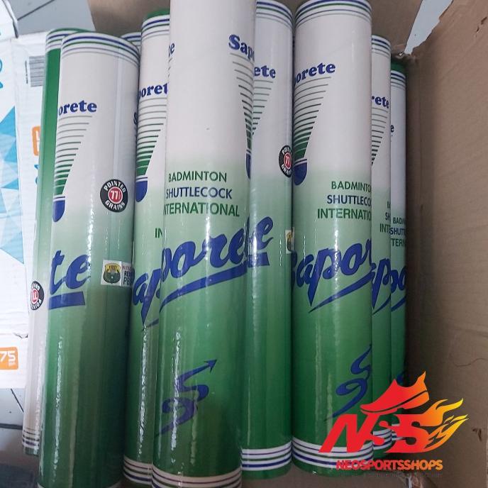 Shuttlecock Saporete Hijau isi 12 kok badminton