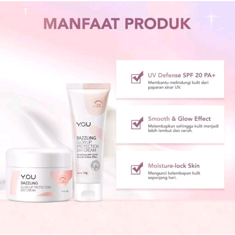 YOU Dazzling Glow Up Series Facial Foam / Toner / Tone Up Face Cream &amp; Spray / Day Cream / Night Cream / Body Cream