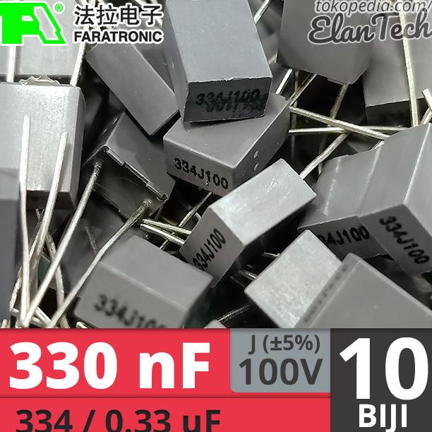 Kapasitor MKM 330nF 330n / 334 / 100V J 10 pcs Capacitor Pack Elan73c Buru Order