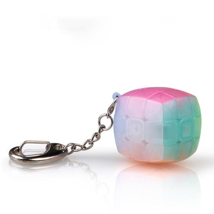 Rubiq Rubik Qiyi Mini 3X3 Pillow Jelly Keychain Stickerless Gantungan Kunci
