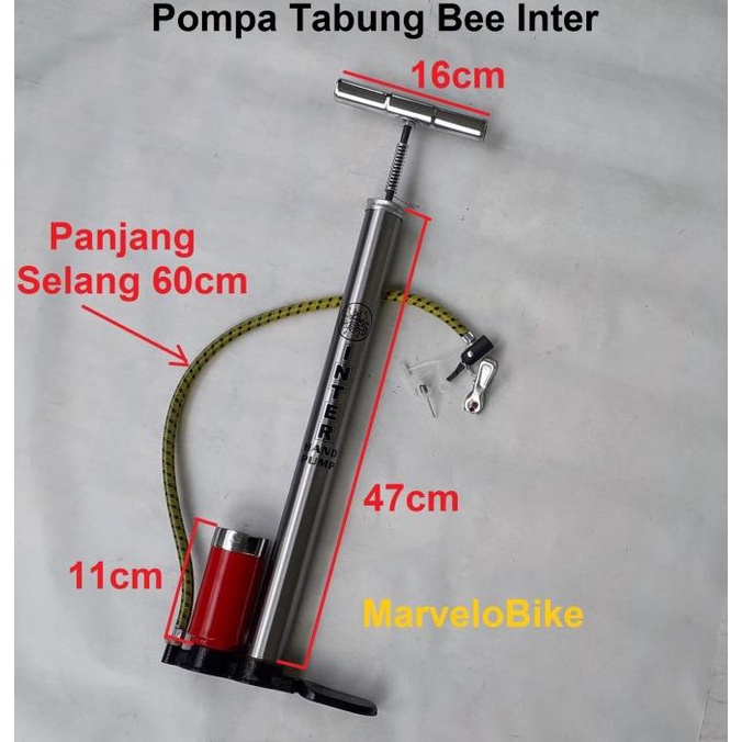 Pompa Angin Ban Sepeda / Motor Tabung Inter Besi