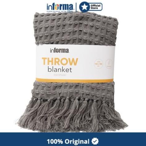 Informa Dorumi Selimut Throw - Abu-Abu