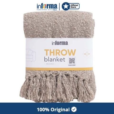 Informa - Informa 125x150 Cm Throw Eine Boucle Selimut - Abu-Abu