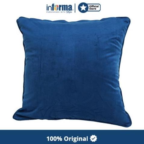Informa - Sarung Bantal Sofa 55x55 Cm Velvet Poseidon - Biru