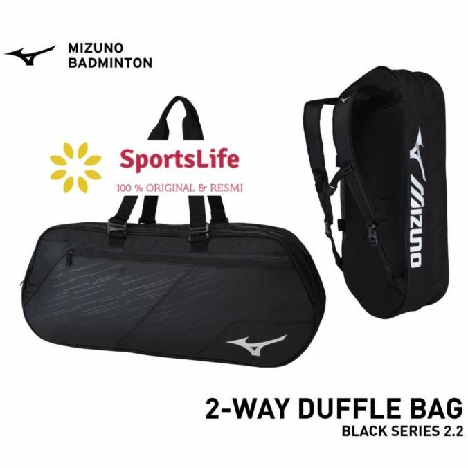 TAS BADMINTON MIZUNO BLACK SERIES 2. 2 2DUFFLE BAG ORIGINAL