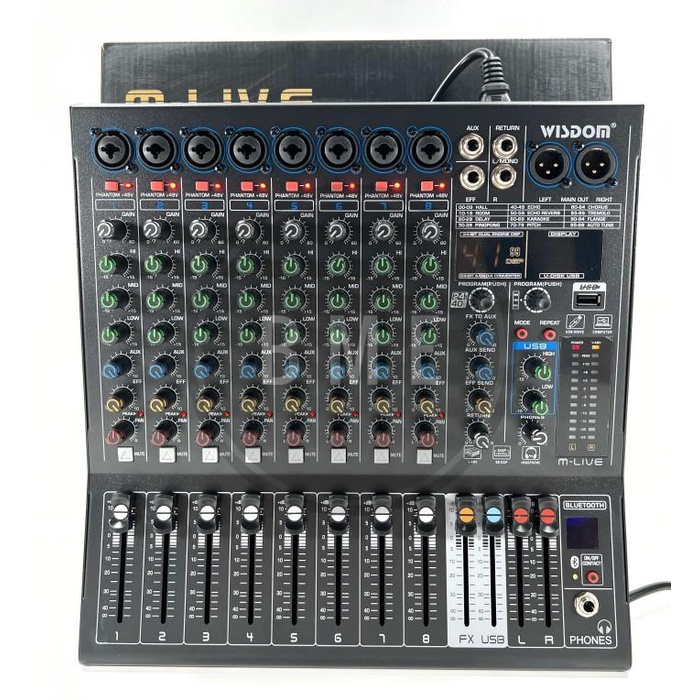 Terlaris Mixer Audio Wisdom Mlive8 Mlive 8 M Live 8 8Channel Original