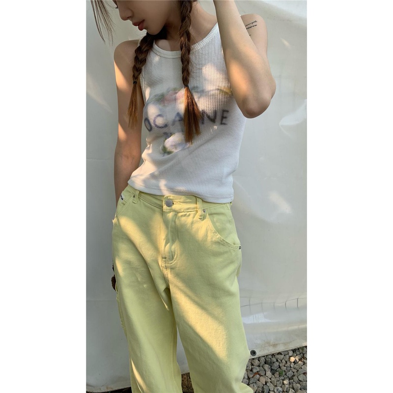 08#Tembakan Nyata Hemat Biaya Pencetakan Yang Menyenangkan Smudges Potongan Pas Badan Rompi Suspende