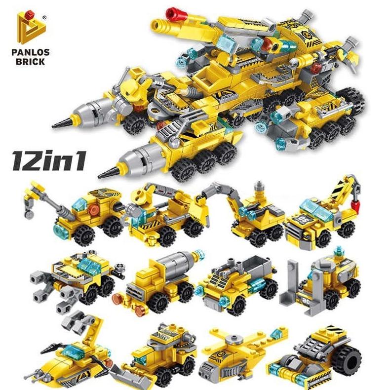 MAINAN EDUKASI LEGO BRICK CONSTRUCTION TRUCK 12 IN 1 633019 KONSTRUKSI MAFIA JAMBU