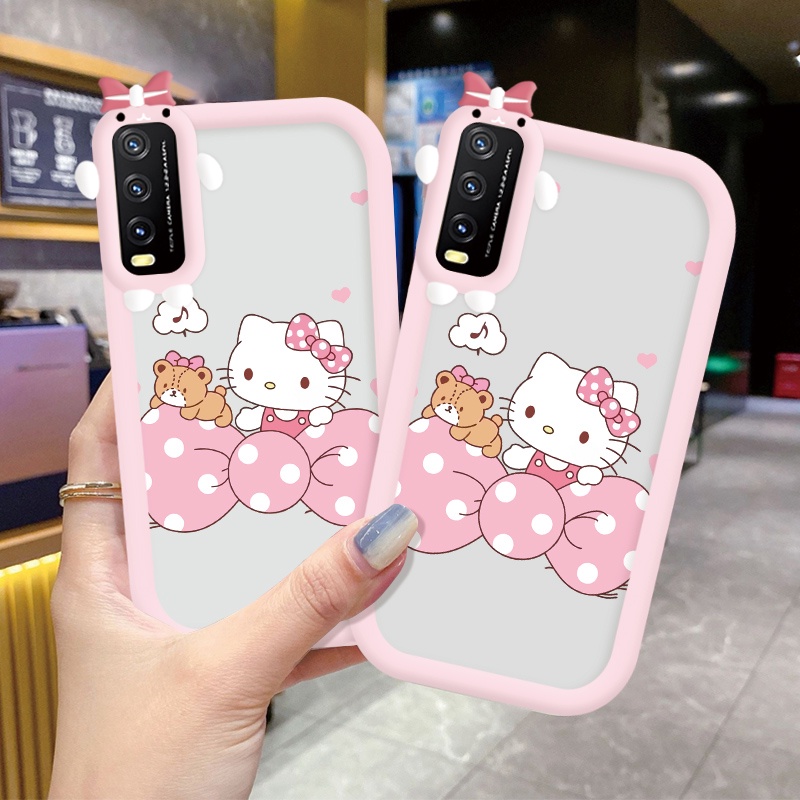 3D Casing Kartun Ponsel untuk VIVO Y20SG Y17 Y112019 Y19 Y91 Y212021 Y50 Y12 Y15S Y16 Y21A Y21S Y21T