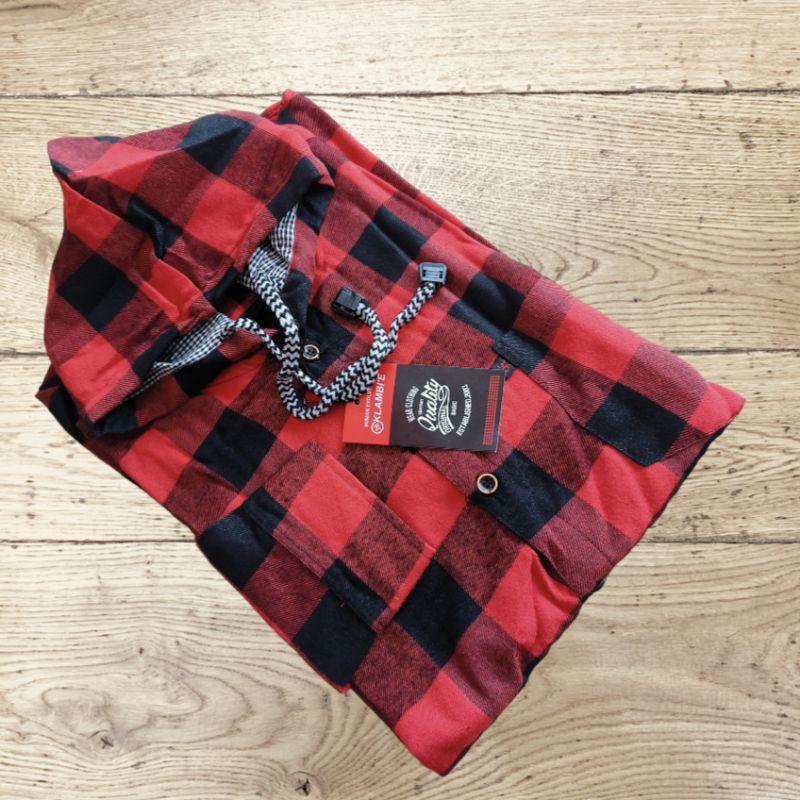 FLANNEL HOODIE PRIA WANITA, KEMEJA FLANNEL PANJANG KUPLUK PREMIUM DISTRO