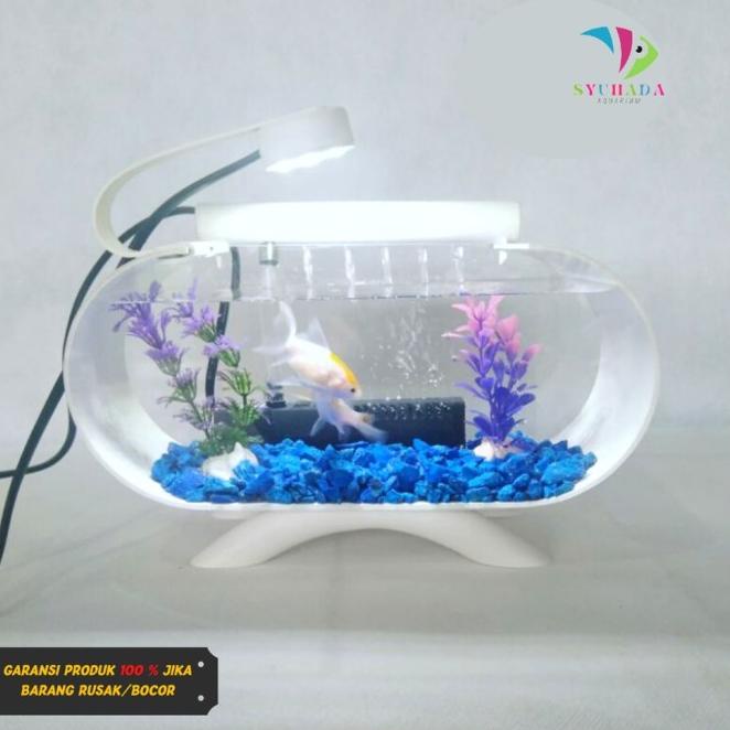 [Cod]Termewah  1 Set Aquarium Mini Akrilik Air Mancur Pipa Pvc