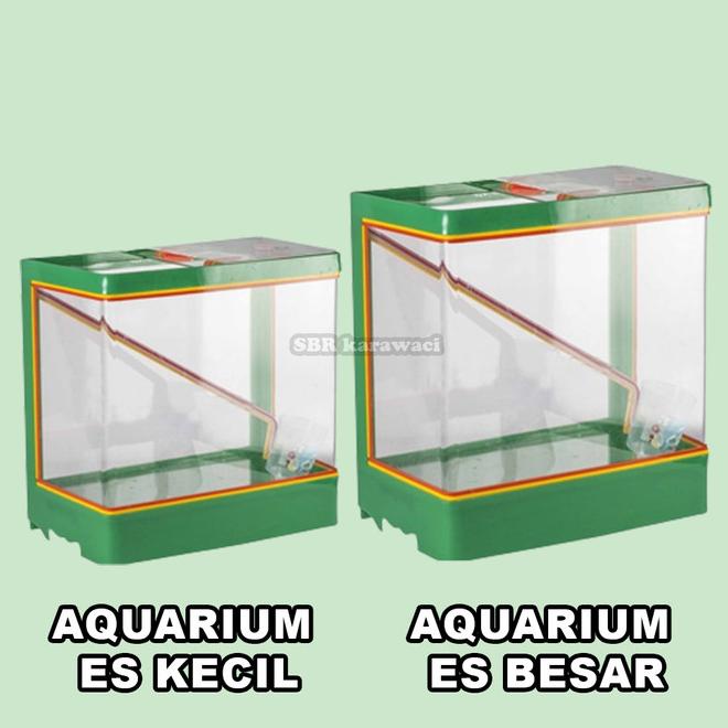 Aquarium Es Kelapa Acrylic Es Buah + Gayung / Kotak Akrilik Es Buah
