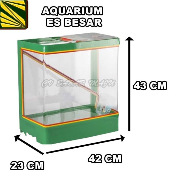 Aquarium Es Kelapa Acrylic Es Buah + Gayung / Kotak Akrilik Es Buah