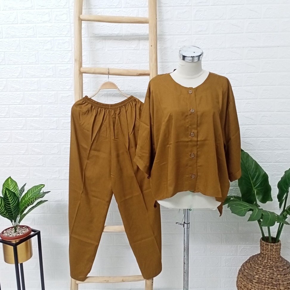 HARGA TERMURAAH Setelan Andin Ikatan Cinta Setelan Rayon Wanita Polos Busui Friendly Setelan Andin W