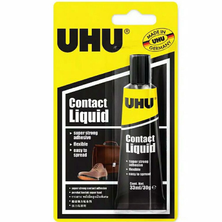 

MURAH MERIAH UHU Household Contact Liquid 33 ml Blister / Lem Sepatu / Lem Tas / Lem Kulit / Lem Karet