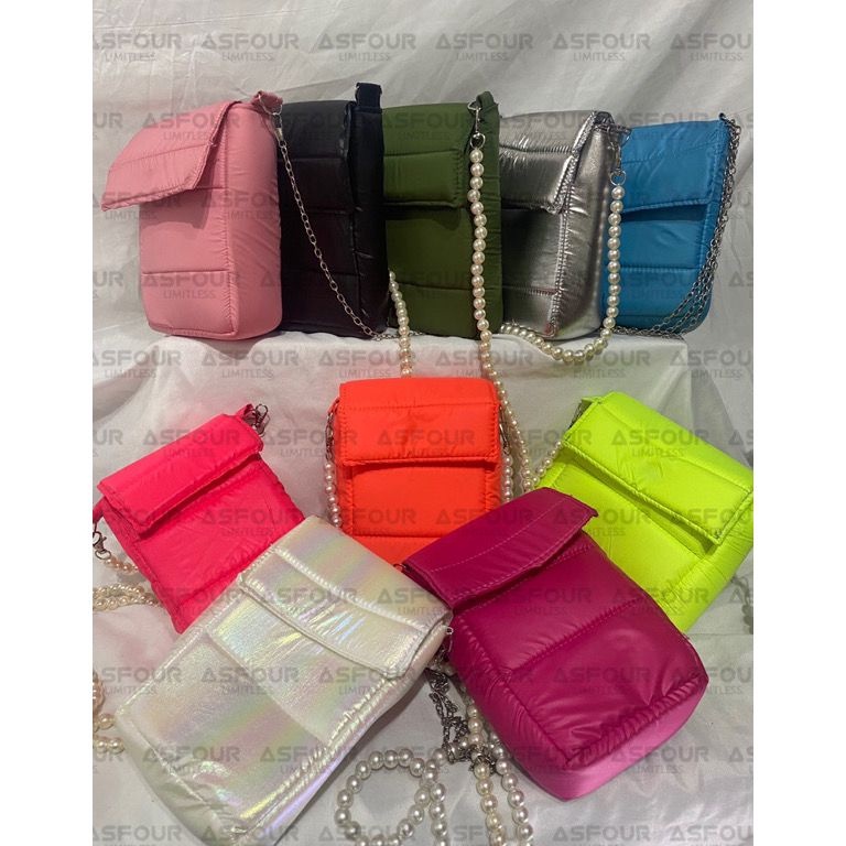 PALING LARIS ASFOUR - Pocket Puffy PUFFY SLINGPHONE | TAS SELEMPANG HP WANITA Tas Wanita Puffy Bag M