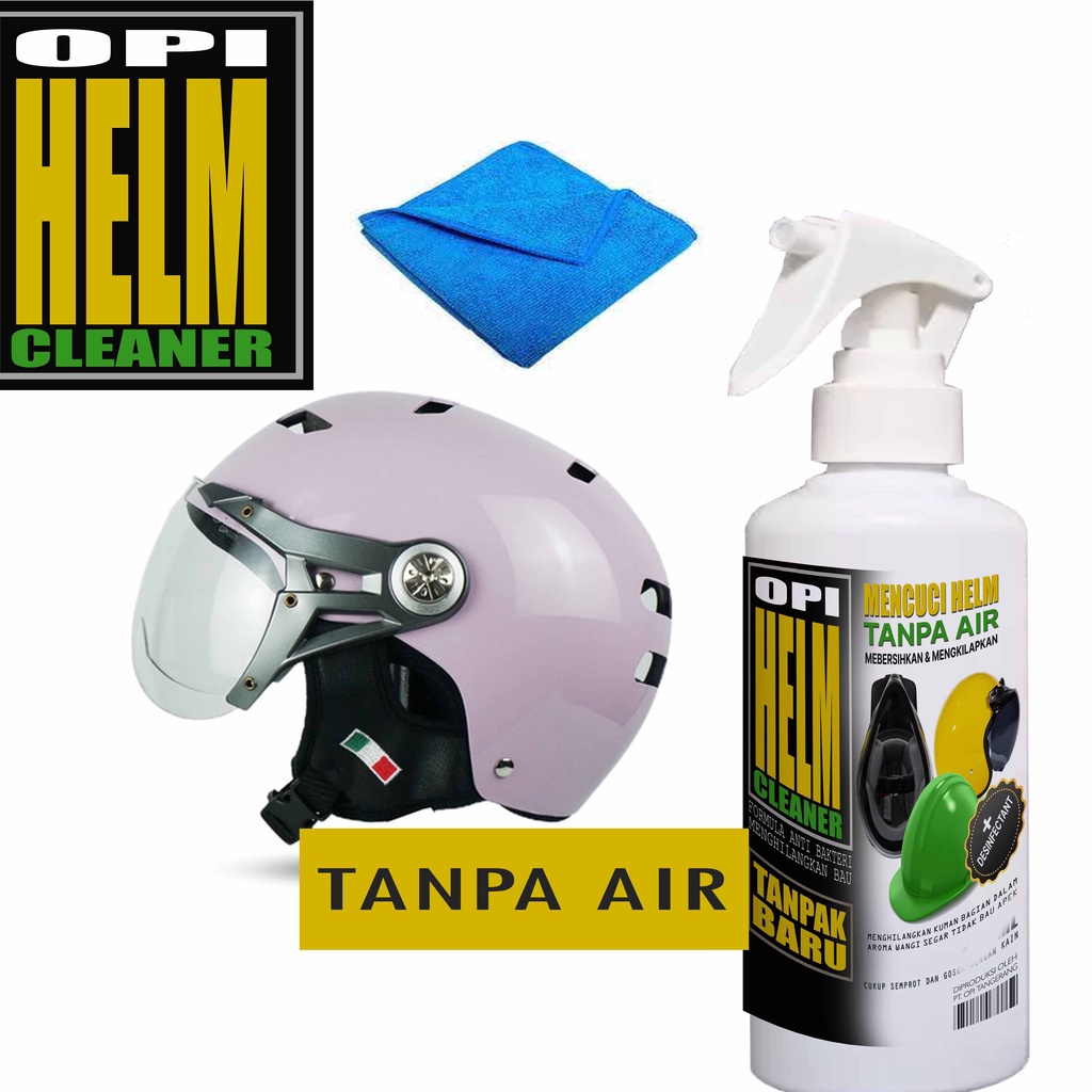 Pembersih tanpa air 250ml Spray pembersih helem dan mengkilapkan juga anti bau praktis tinggal semprot EPS61 TKBB3