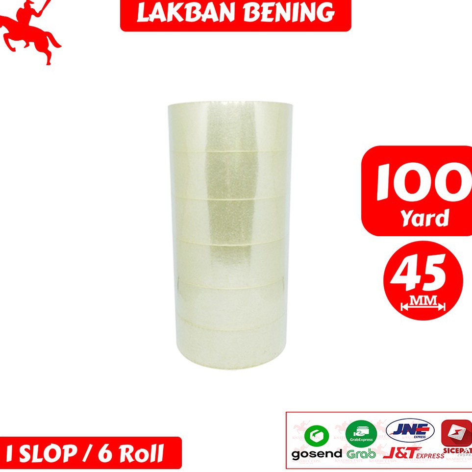 

Terkeren Lakban OPP Tape / Lakban Bening KSATRIA Tape 100 Yard (1 Slop) Lebih Trend