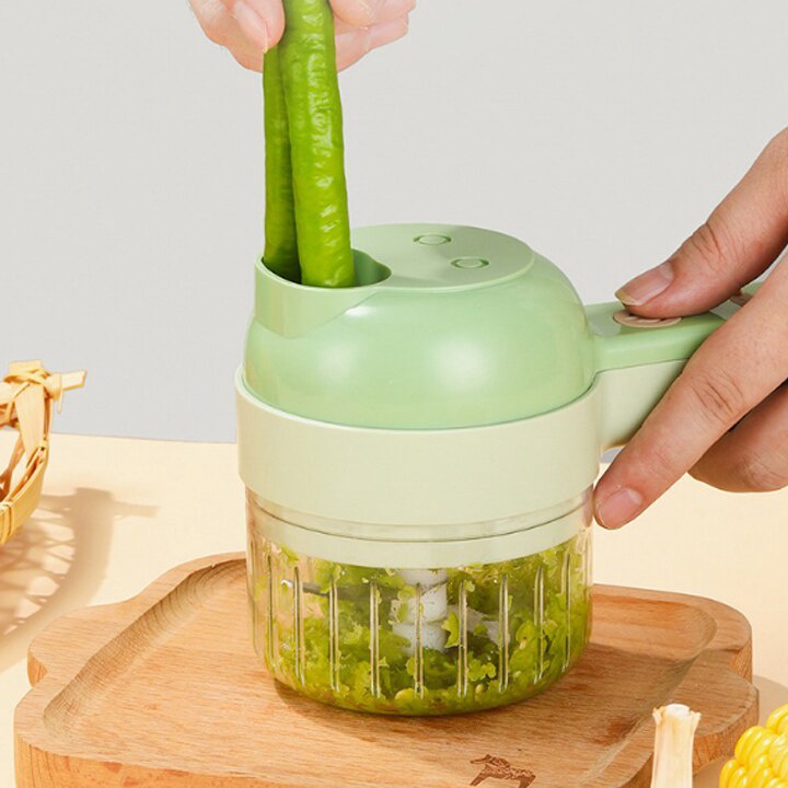 [KODE BJQNB] { OMG } Blender Sayur 4 in 1Model Genggam  / Set Alat Pemotong Sayuran Tanpa Kabel peng