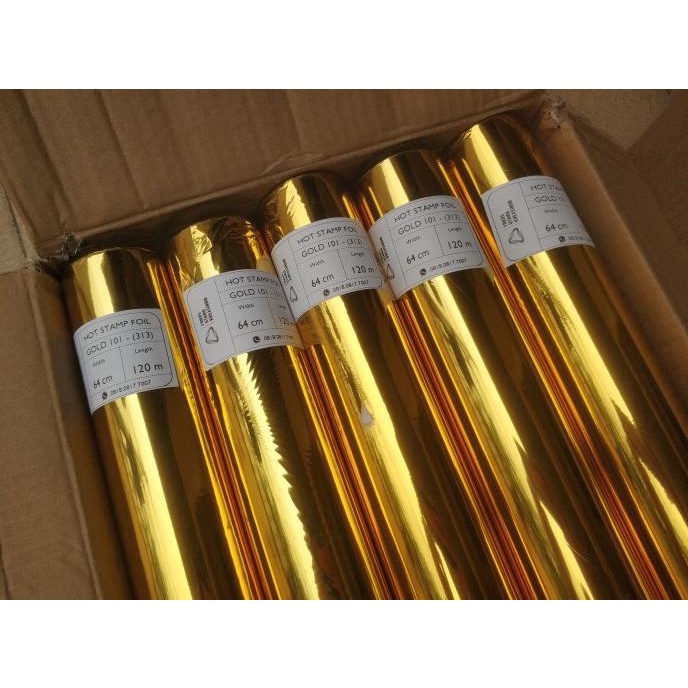 

Hot Stamping Foil Gold Emas Poly emboss hot print 64cm x 120m