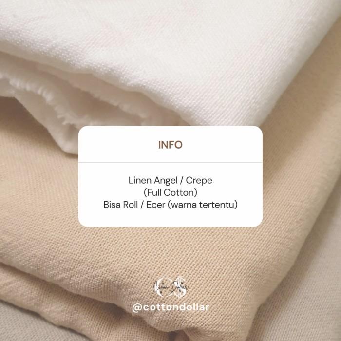 Terlaris Kain Linen Angel Crepe Full Cotton Premium Grade A Meteran Ecer Lilac