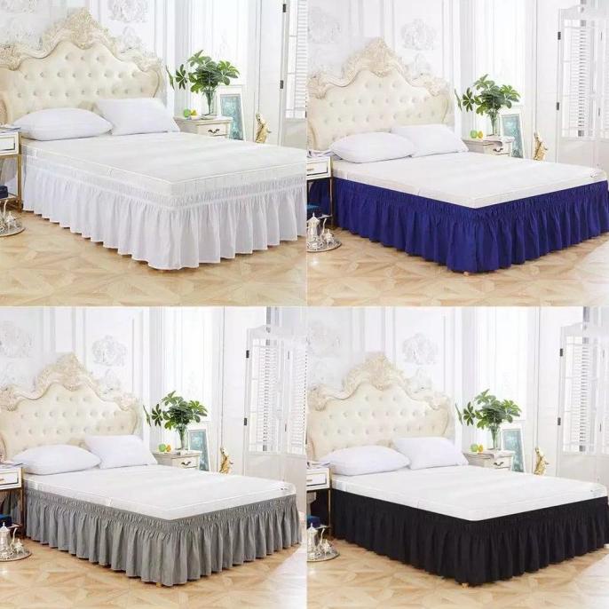 Bed Skirt / Bedskirt / Bedskriting / Penutup Kolong ( Rumbai)