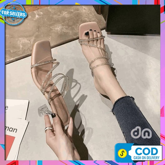 High Heels Korean Style Hak Tinggi Wanita Import Sandal Jinjit Wanita Terbaru 2023 Heels Wanita Kond