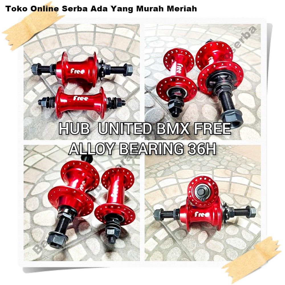 HUB FREE HUB NAP SEPEDA BMX UNITED FREE ALLOY BEARING 36H SepedaSparepart Termurah