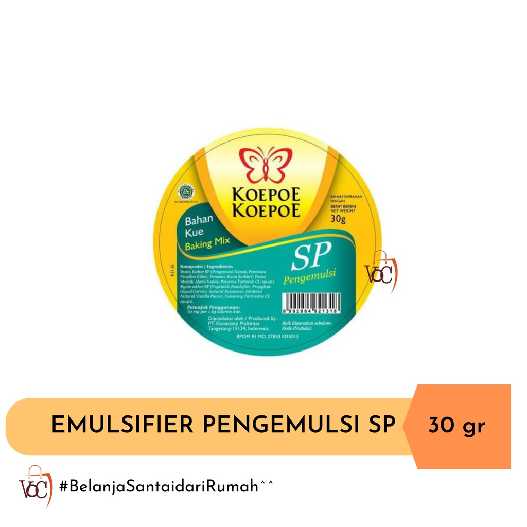 

EMULSIFIER PENGEMULSI KOEPOE-KOEPOE SP 30 GR